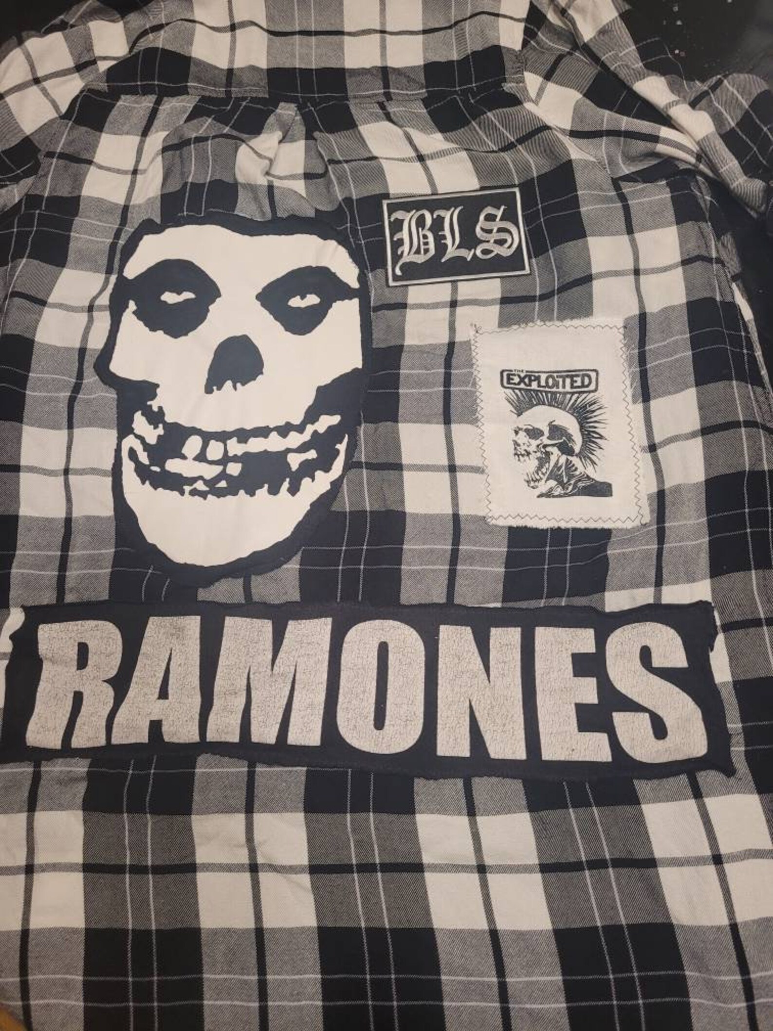 Custom Made Punk Rock Flannel Misfits BLS Ramones the Etsy
