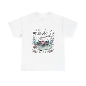 Retro Music Vibes Tee, Unisex Heavy Cotton T-Shirt, Perfect Gift for Music Lovers, Casual Wear, Vintage Style Shirt