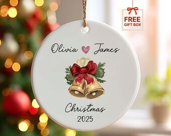 Personalized Couple Christmas Ornament 2025, Couple Ornament, Together Ornament, New Couple Keepsake, Christmas Gift For Couple