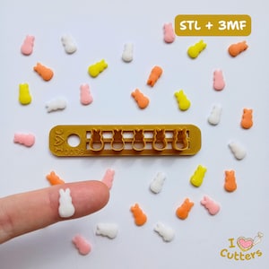 Cortador de conejitos de Pascua STL + 3MF (compatible con Bambu Lab A1) – Máquina para hacer confeti de Pascua | Archivo para impresión 3D