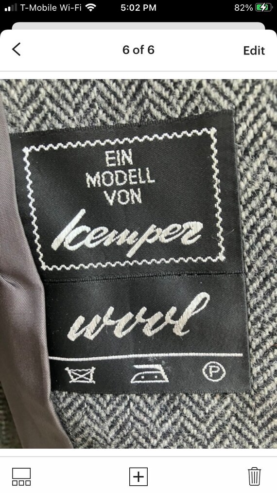 Impeccable German Fully lined Herringbone Pant Su… - image 6