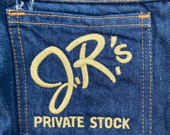 Vintage 80’s Dead Stock Dallas JR’s private stock wide leg jeans.Vintage Size 7, Modern 4/6