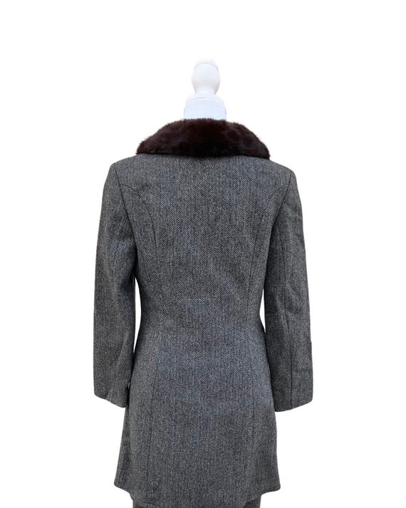 Impeccable German Fully lined Herringbone Pant Su… - image 3