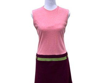 Mod Twiggy Color Block Dress. Size small 4/6