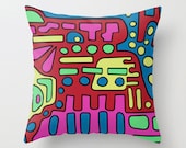 Abstract art accent pillow living room decorative pillow