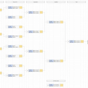 Tournament Pattern Customizable Tournament Bracket Template: 4-32 Teams Single Elimination ...
