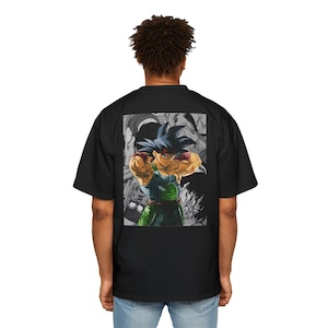 Dragon Ball Z Bardock Oversized T-Shirt – Saiyan Warrior Anime Streetwear – 90s DBZ Retro Manga Tee, Otaku Gift – Unisex