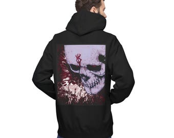 Berserk Skull Hoodie | Dark Fantasy Anime Streetwear | Epic Skull Manga Sweatshirt Unisex