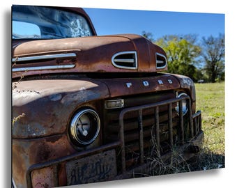 Rustic Ford Truck Photography Print: Vintage Farmhouse Wall Art