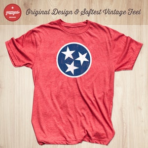 Tennessee Tristar Shirt | Tennessee Shirt | Tennessee Flag Shirt | Tennessee State Flag T-shirt for Men and Women by Geenyus Brand