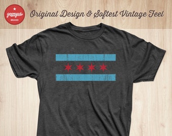 Chicago Shirt | Chicago Flag T-shirt | Chicago Tshirt | Chicago T-shirt | Chicago Flag T Shirts by Geenyus Brand | Chitown Clothing