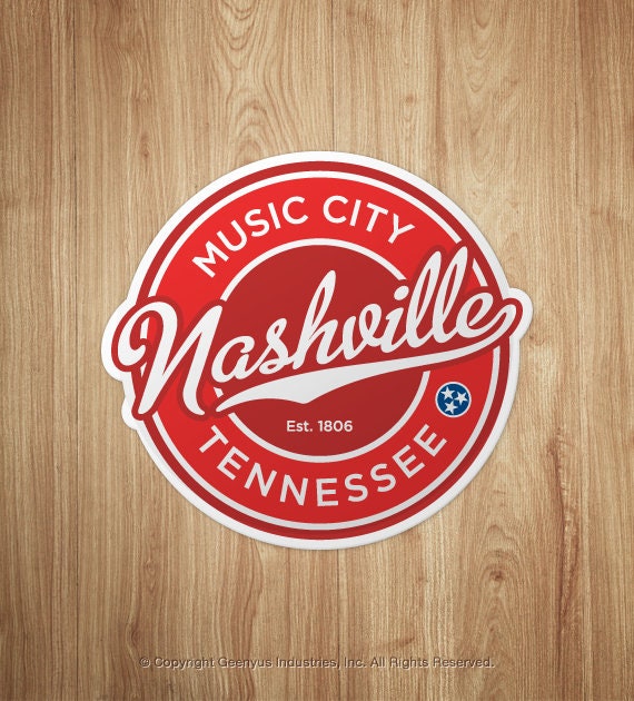Nashville Sticker Nashville Decal Nashville Gifts Etsy