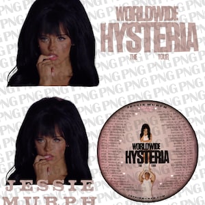 Jessie Murph Worldwide Hysteria The Tour TShirt PNG Design, Bootleg Tee, Instant Download And Ready To Print300 dpi