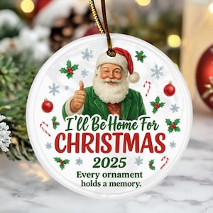 Décoration vintage Père Noël en céramique : décoration d&#39;arbre de Noël souvenir 2025