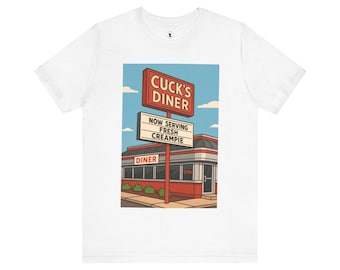 Cucks Diner Cuckold Unisex Tee, Cuckold Husband Shirt, Hotwife Gift, Swinger Clothing, Bull Apparel