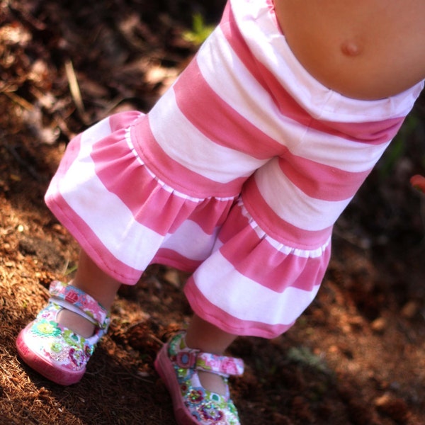 Strawberry Milkshake Ruffle Capri Pants 6m-5T