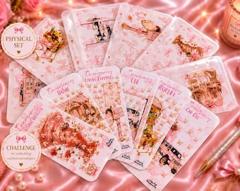 Pink Emergency Fund Savings Challenges | Cash Stuffing Envelopes, Budget Binder Accessories