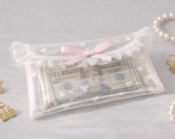 Sheer Heart Cash Stuffing Bag | Budgeting Envelope
