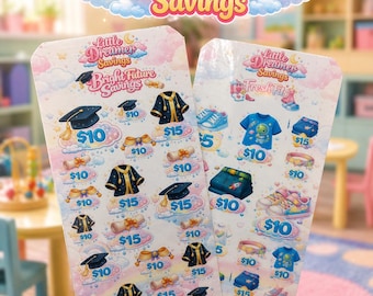 Little Dreamers Savings Challenge Bundle | Kids Cash Stuffing | Toy Time, Rainy Day | Physical Set