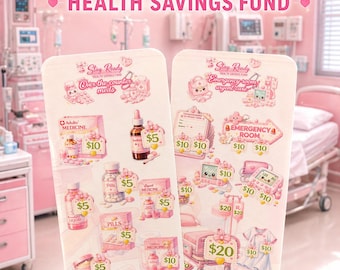 Health Savings Fund Challenge Set | Medical Emergency Cash Stuffing (Physical)