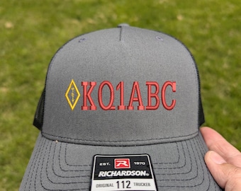 Custom Embroidered Call Sign Trucker cap | Ham Radio | Snapback | ARRL logo