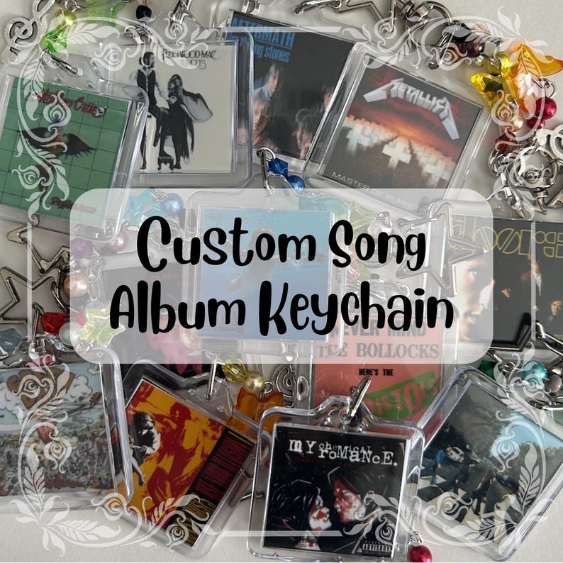 Custom Song Album Keychain - Etsy