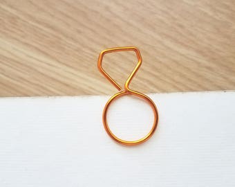 Wire Ring Planner Clip - Personalized Planner Marker - Page Marker - Custom Paper Clip - Wedding Planner - Planner Accessories - Binder Clip