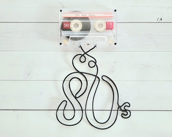 Cassette Tape Wire Lyrics Song Retro Words Custom Personalized Wall Art Phrase Quote Music Lover Audio Gift Metal Vintage 80s 90s Mixtape