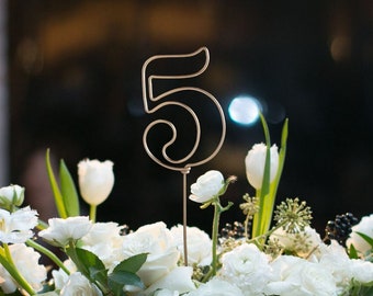 Retro Font Wire Table Numbers Rustic Elegant Wedding Centerpiece Reception Decor Metal Non Tarnish