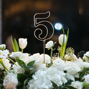 Retro Font Wire Table Numbers Rustic Elegant Wedding Centerpiece ...