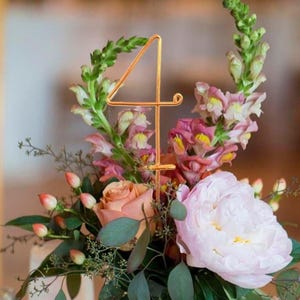 Wire Table Numbers - Rustic Wedding Table Numbers - Reception Table ...