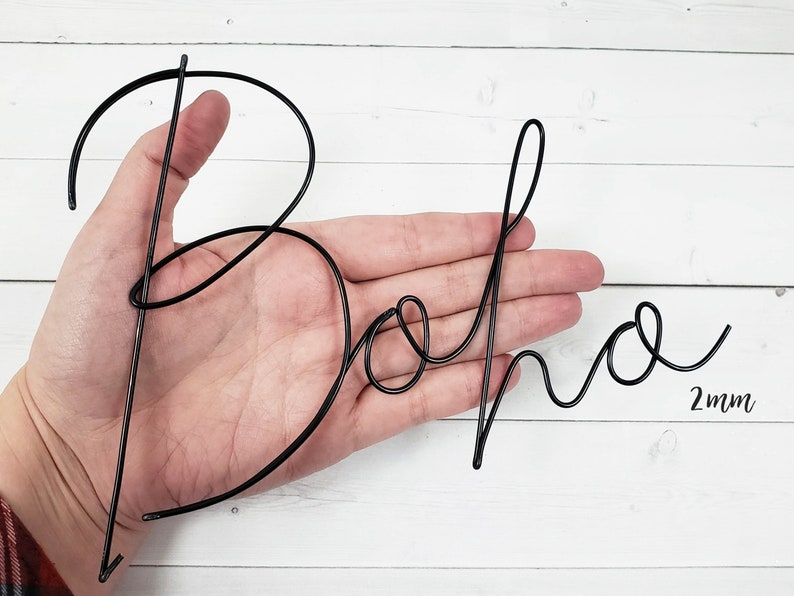 Custom Wire Words Boho Font 2mm Personalized Wall Phrase Quote Etsy