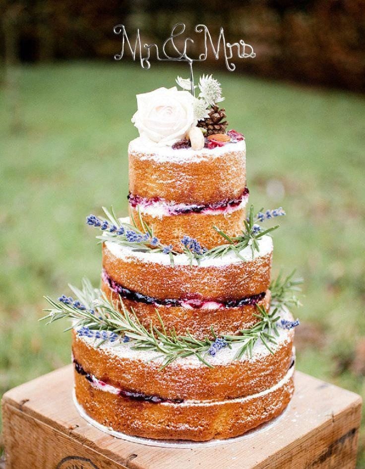Wedding Cake Topper - Wire Cake Topper - Mr and Mrs Cake Topper - Personalized Cake Topper - Rustic Cake Topper - Name Cake Topper