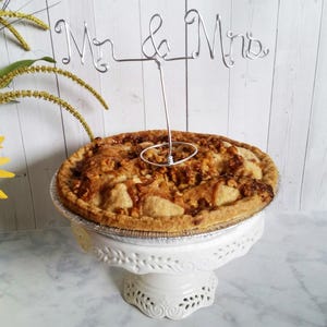 Rustykalna ozdoba na tort - Druciana ozdoba na tort - Strzałka i inicjały na tort - Niestandardowa ozdoba na tort - Rustykalny szyk - Imię na tort - Weselna ozdoba na tort