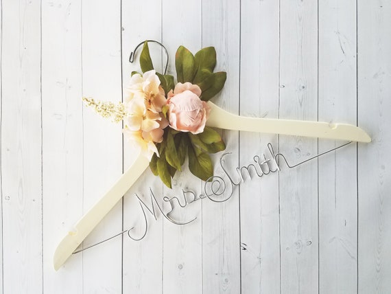 Personalized Pink Peony Flower Custom Name in Cursive Letters Gift