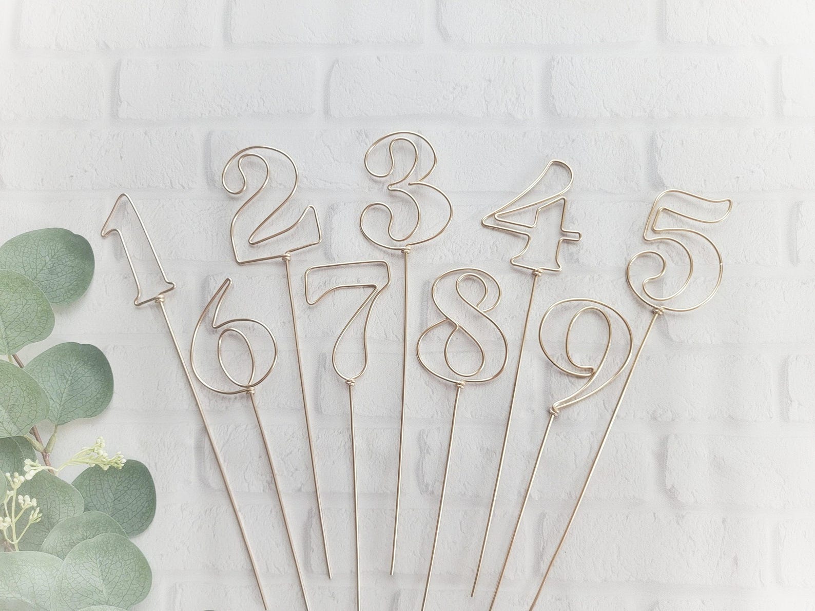 Retro Font Wire Table Numbers Rustic Elegant Wedding Centerpiece ...