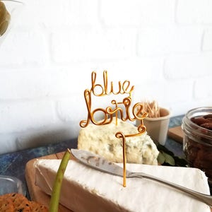 Wire Cheese Markers Rustic Cheese Marker Wine and Cheese Gold Copper Rose Gold Cheese Picks Cheese Board Cheese Tags image 6