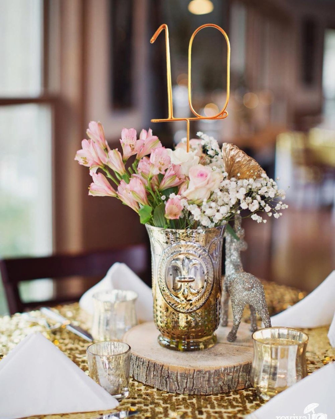 Wire Table Numbers - Rustic Wedding Table Numbers - Reception Table ...