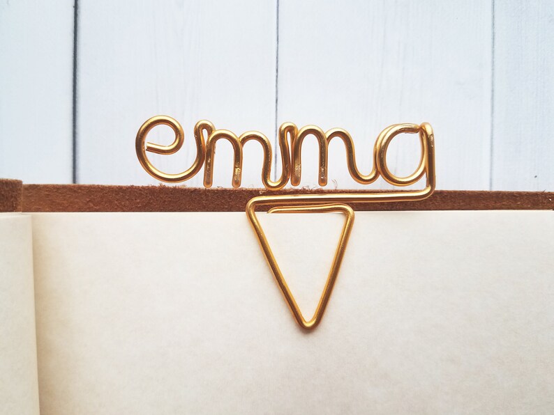 Wire Name Planner Clip Personalized Planner Marker Page Marker Custom Paper Clip Book Marker Planner Accessories Binder Clip image 6