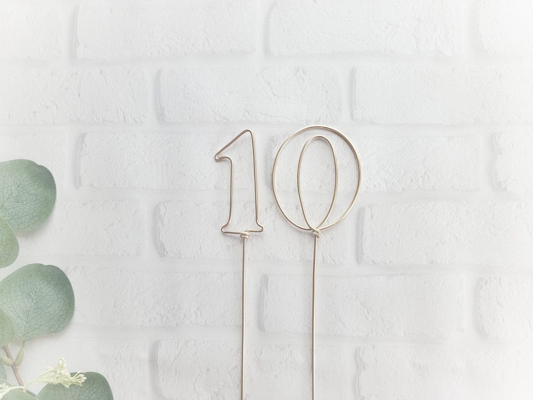 Retro Font Wire Table Numbers Rustic Elegant Wedding Centerpiece ...