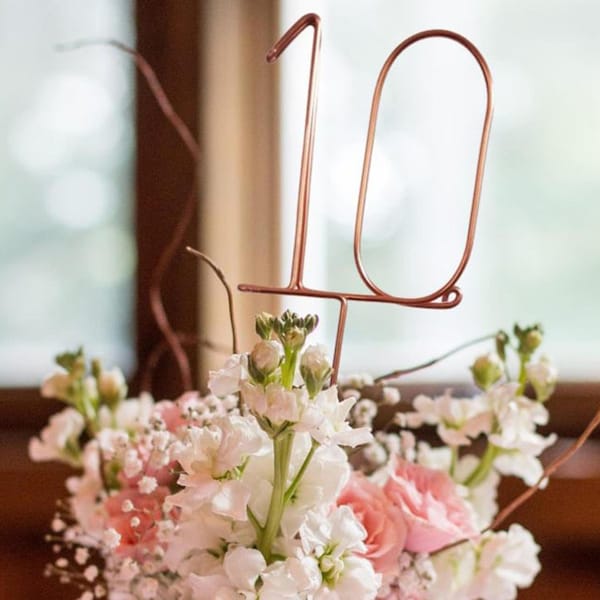 Wire Table Numbers - Rustic Wedding Table Numbers - Reception Table Numbers - Wedding Table Numbers - Wedding Decor - Reception Decor