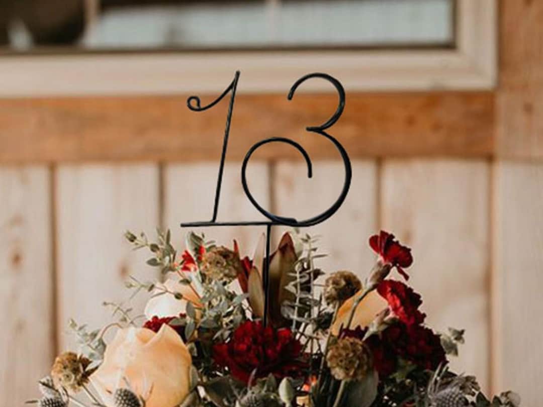 Fairytale Font Wire Table Numbers Rustic Elegant Wedding Centerpiece ...
