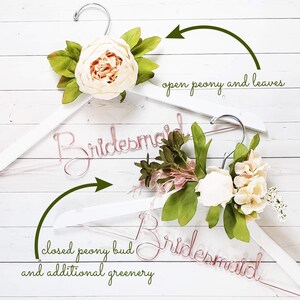 Wedding Dress Hanger With Flower Personalized Hanger Custom Hanger Bride Hanger Bridal Hanger Bride Gift Bridal Shower Gift image 5