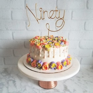 Ninety Wire Cake Topper - Number Cake Topper - Wire Cake Topper - Birthday Cake Topper - Rustic Chic - Copper Cake Topper - Gold Cake Topper