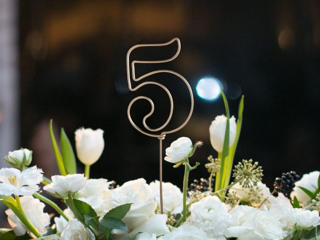 Retro Font Wire Table Numbers Rustic Elegant Wedding Centerpiece ...