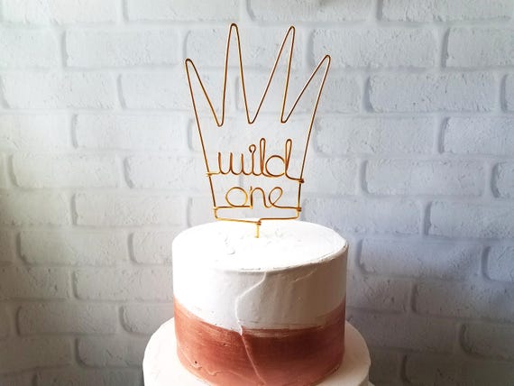 Dziki Placek Jeden Cylinder Drut Ciasto Topper Topper Tort Etsy