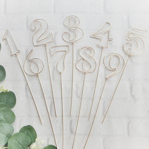Retro Font Wire Table Numbers Rustic Elegant Wedding Centerpiece Reception Decor Metal Non Tarnish