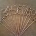 Wire Table Numbers - Rustic Wedding Table Numbers - Reception Table ...