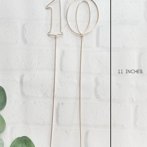 Retro Font Wire Table Numbers Rustic Elegant Wedding Centerpiece ...