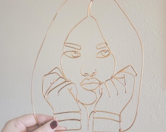 Wire Portrait - Custom Portrait - Wire Sculpture - Personalized Portrait - Wall Decoration - Wall Art - Custom Gift - Personalized Gift